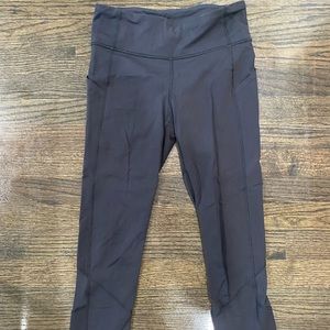 Black lululemon Invigorate crop leggings